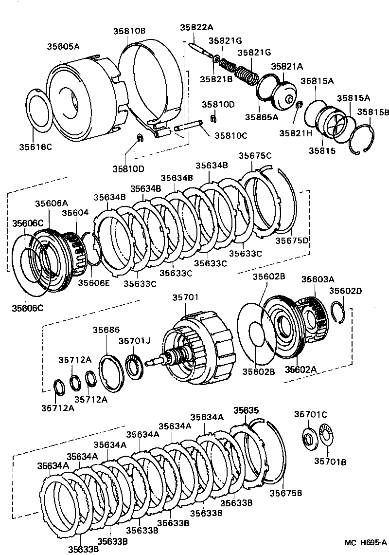  LS400 |  BRAKE BAND MULTIPLE DISC CLUTCH ATM