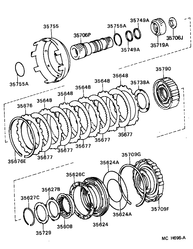  LS400 |  CENTER SUPPORT PLANETARY SUN GEAR ATM