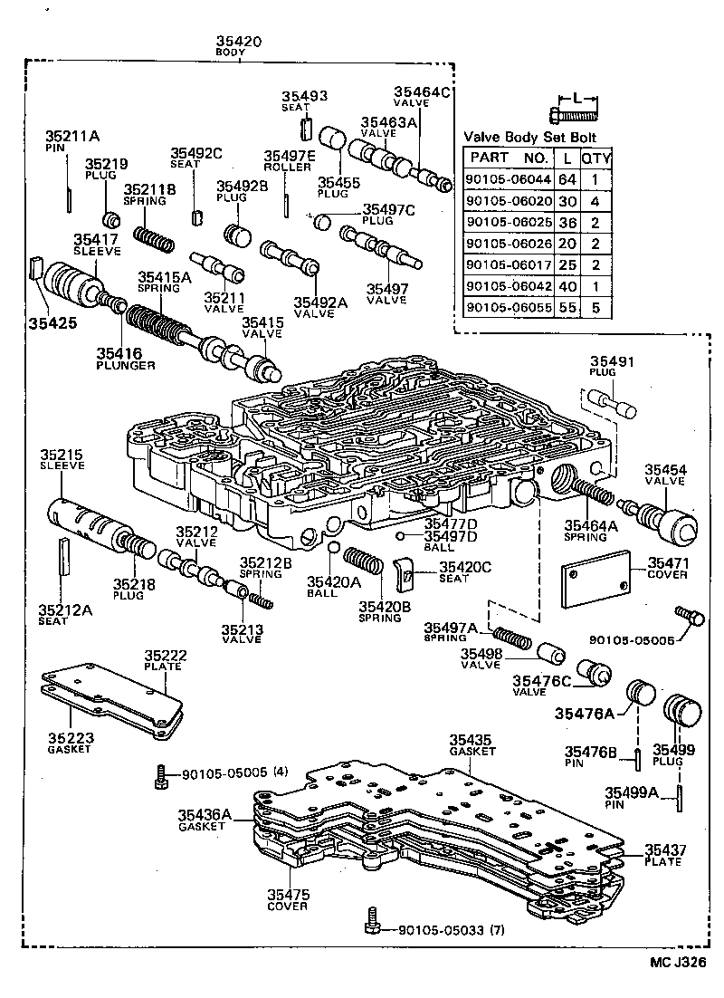  MODEL F |  VALVE BODY OIL STRAINER ATM