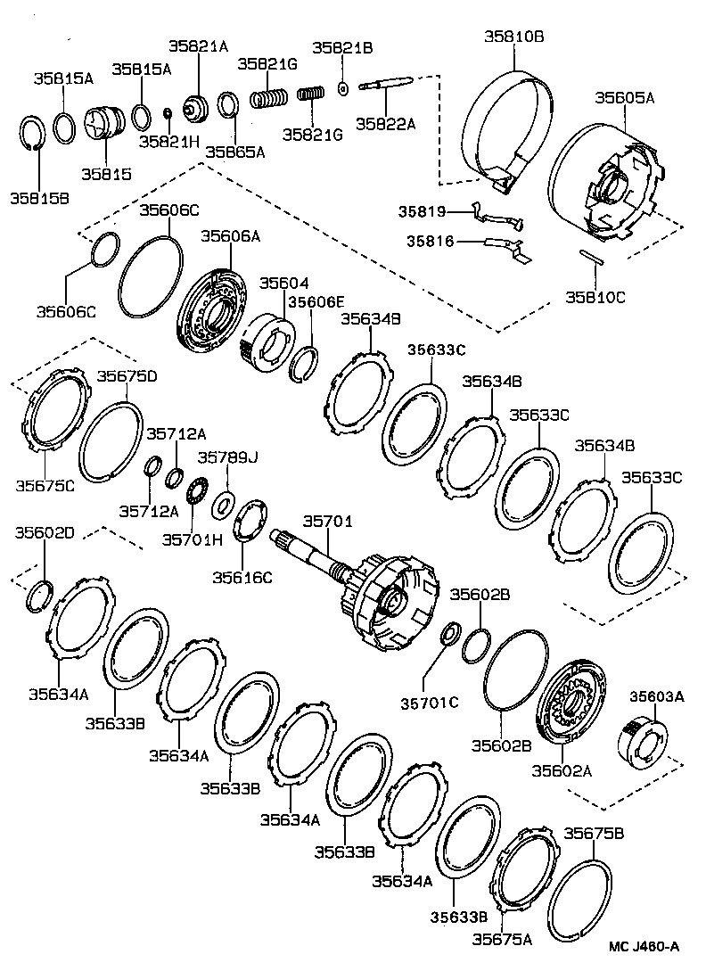  CELICA |  BRAKE BAND MULTIPLE DISC CLUTCH ATM