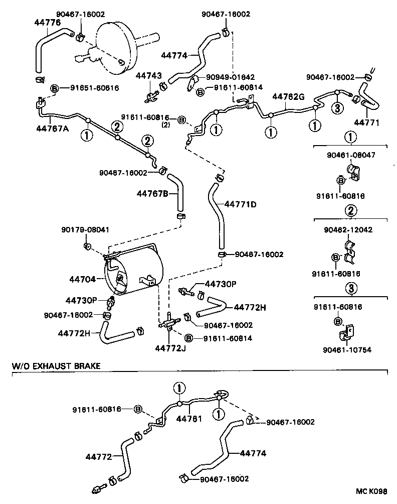  COASTER |  BRAKE BOOSTER VACUUM TUBE