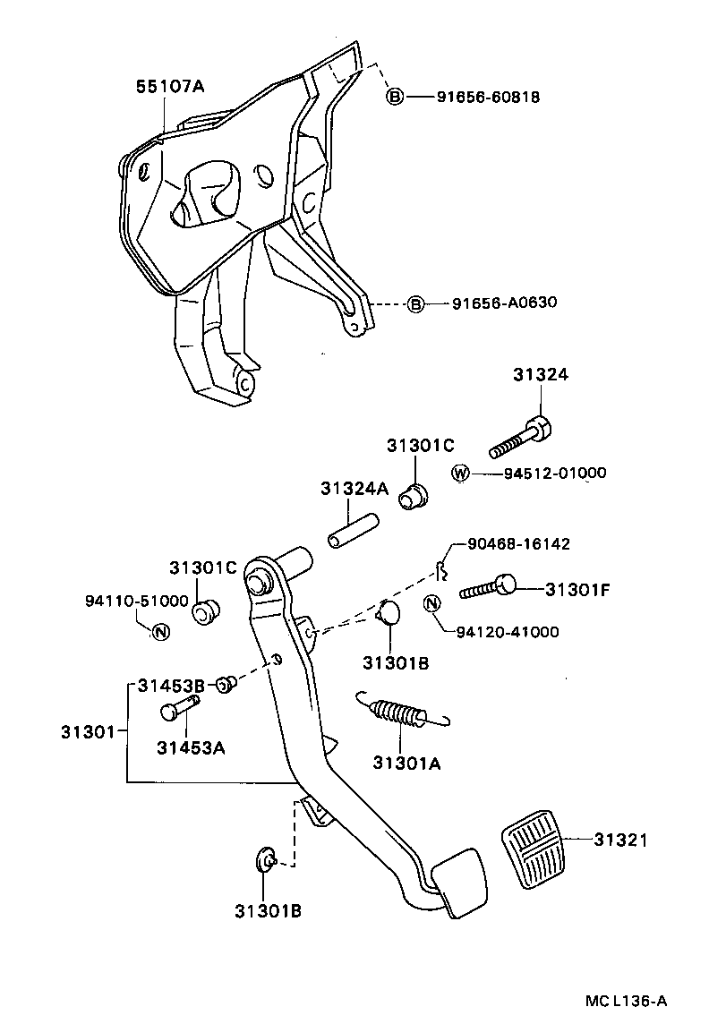  TERCEL |  CLUTCH PEDAL FLEXIBLE HOSE