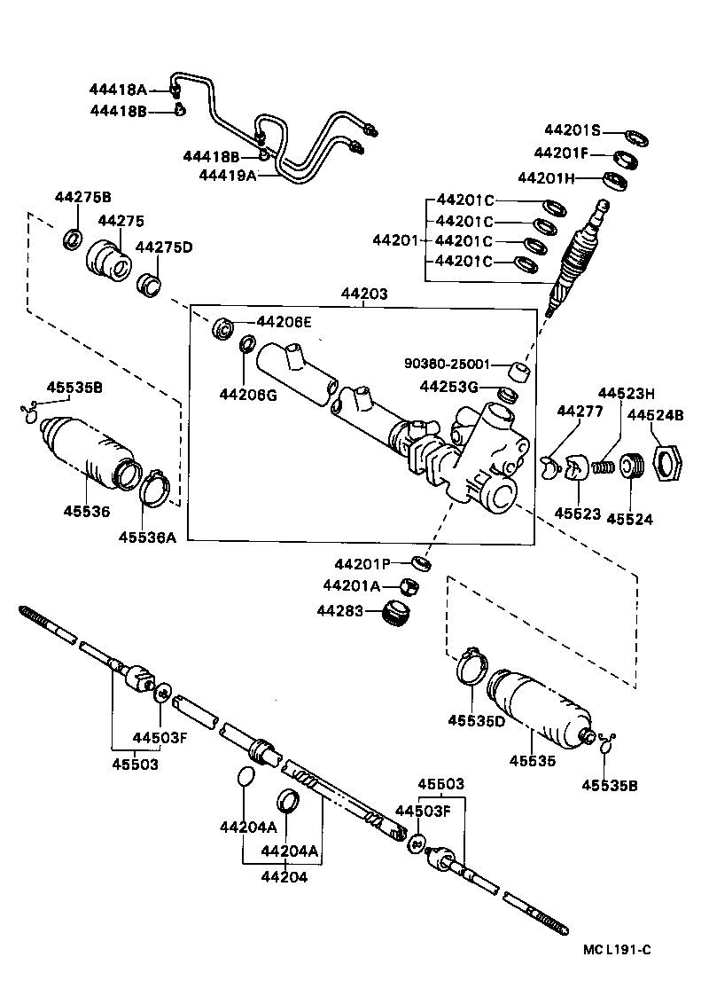  TERCEL |  FRONT STEERING GEAR LINK