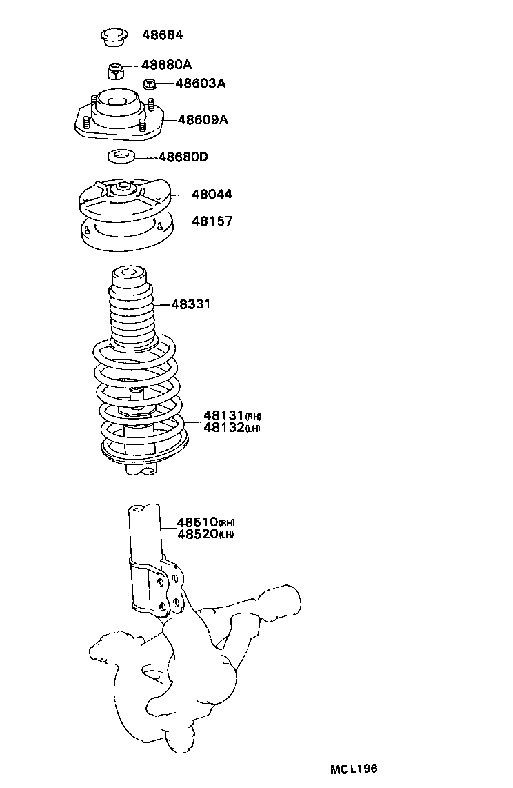  TERCEL |  FRONT SPRING SHOCK ABSORBER