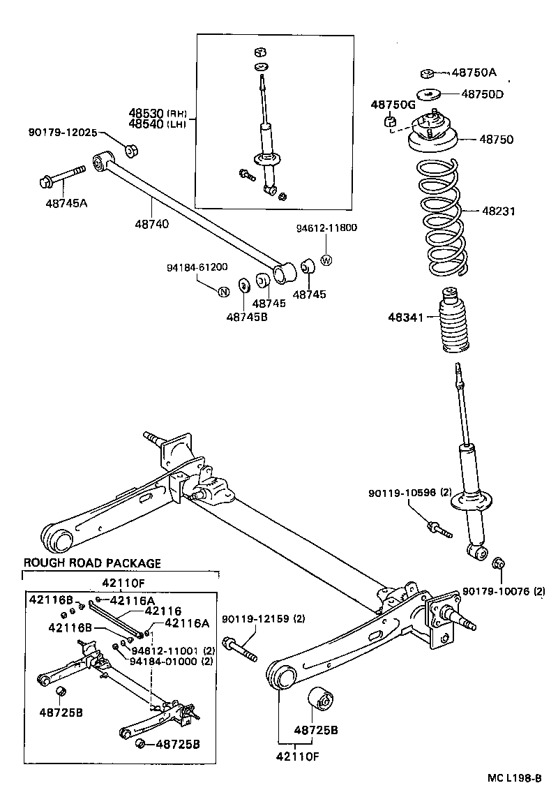  TERCEL |  REAR SPRING SHOCK ABSORBER