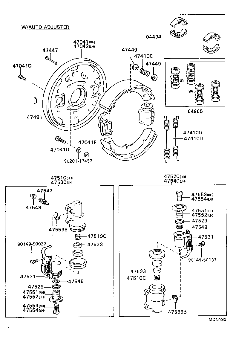  COASTER |  FRONT DRUM BRAKE WHEEL CYLINDER BACKING PLATE