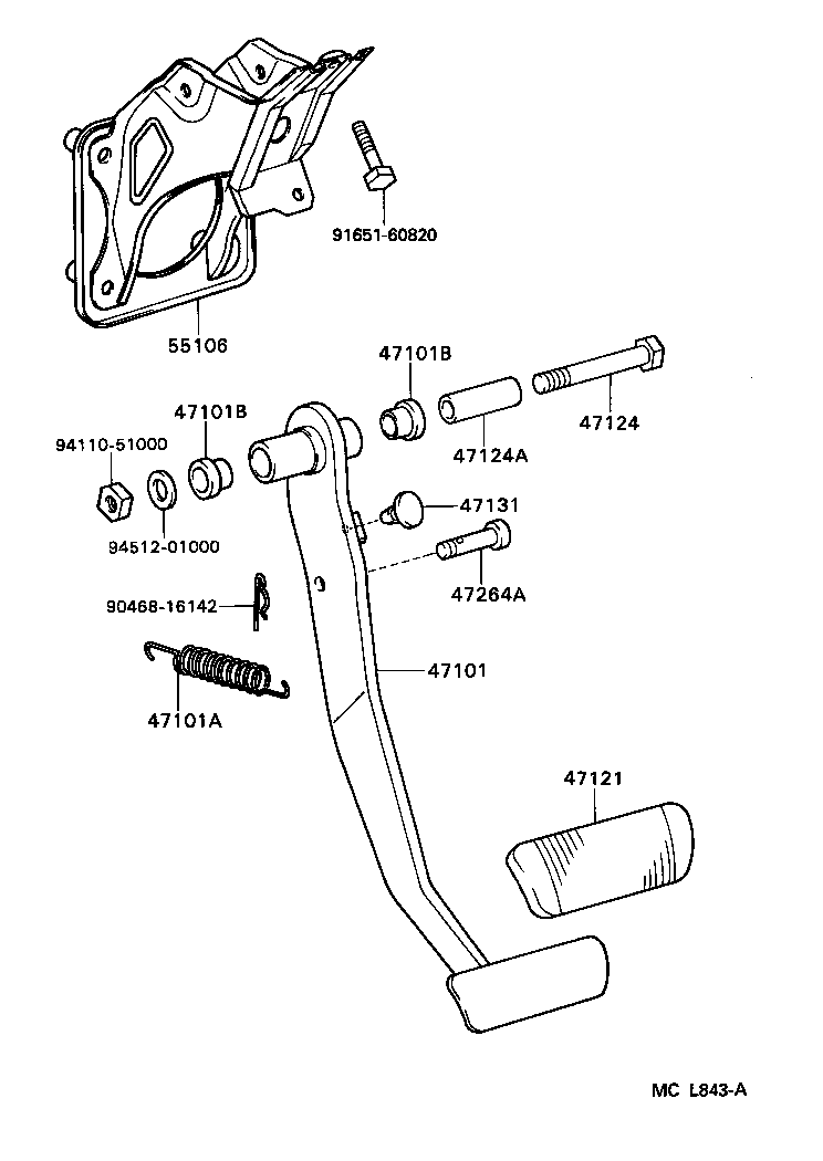  ES300 |  BRAKE PEDAL BRACKET