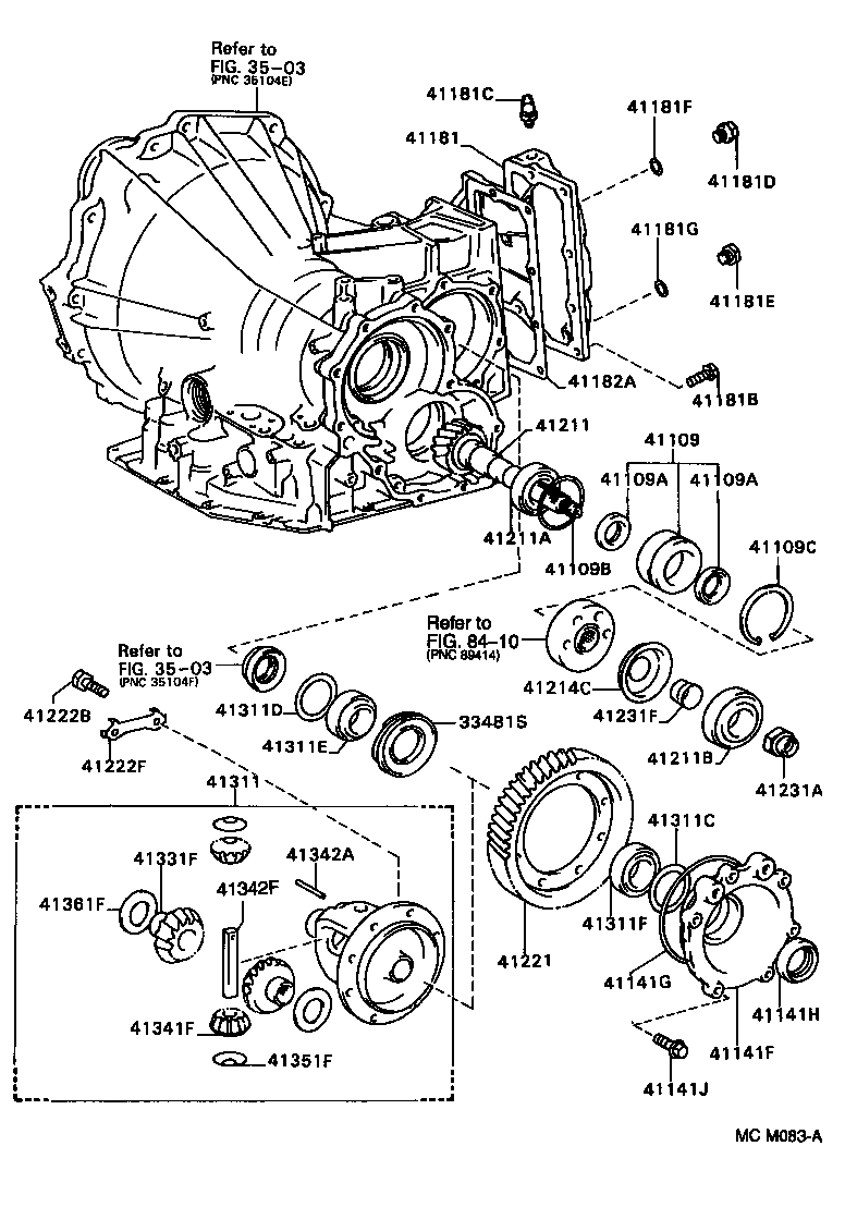  CAMRY JPP SED |  FRONT AXLE HOUSING DIFFERENTIAL