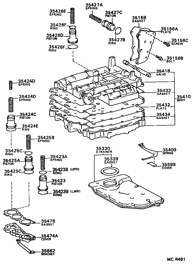  MR2 |  VALVE BODY OIL STRAINER ATM