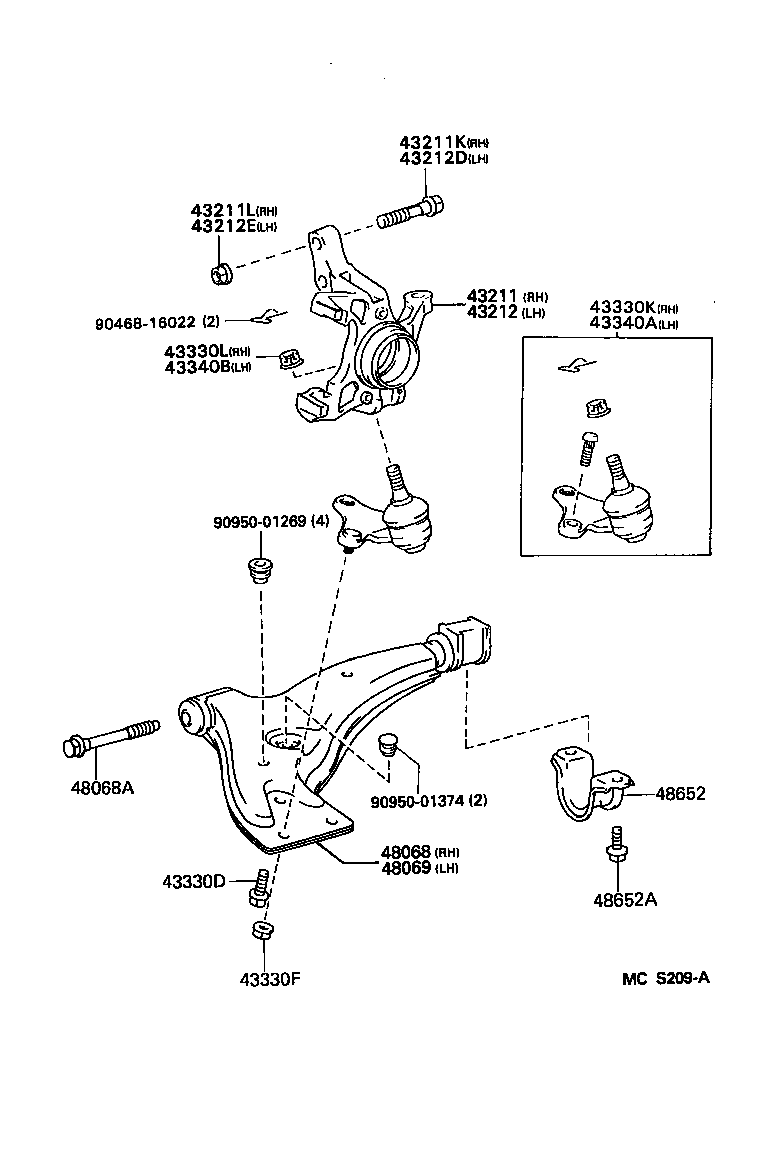  SOLUNA |  FRONT AXLE ARM STEERING KNUCKLE