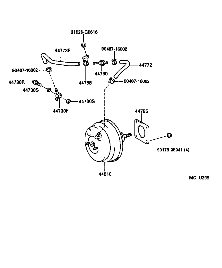  CROWN |  BRAKE BOOSTER VACUUM TUBE