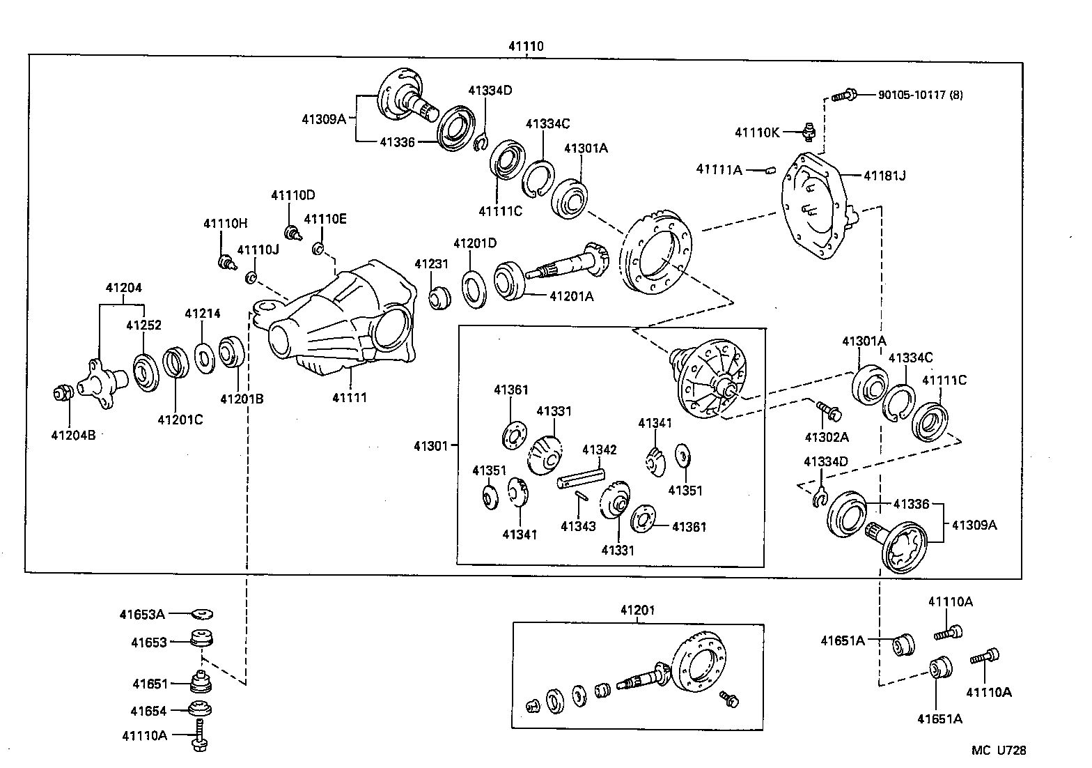  LS400 |  REAR AXLE HOUSING DIFFERENTIAL