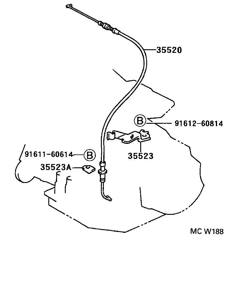  CAMRY JPP SED |  THROTTLE LINK VALVE LEVER ATM