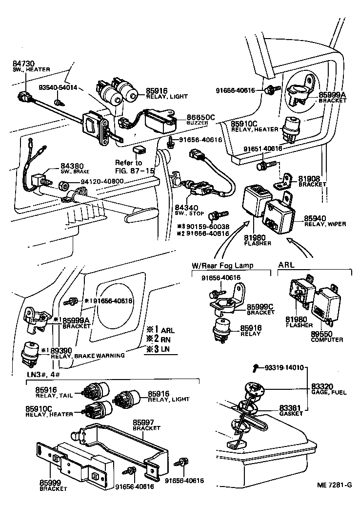  HILUX |  SWITCH RELAY COMPUTER