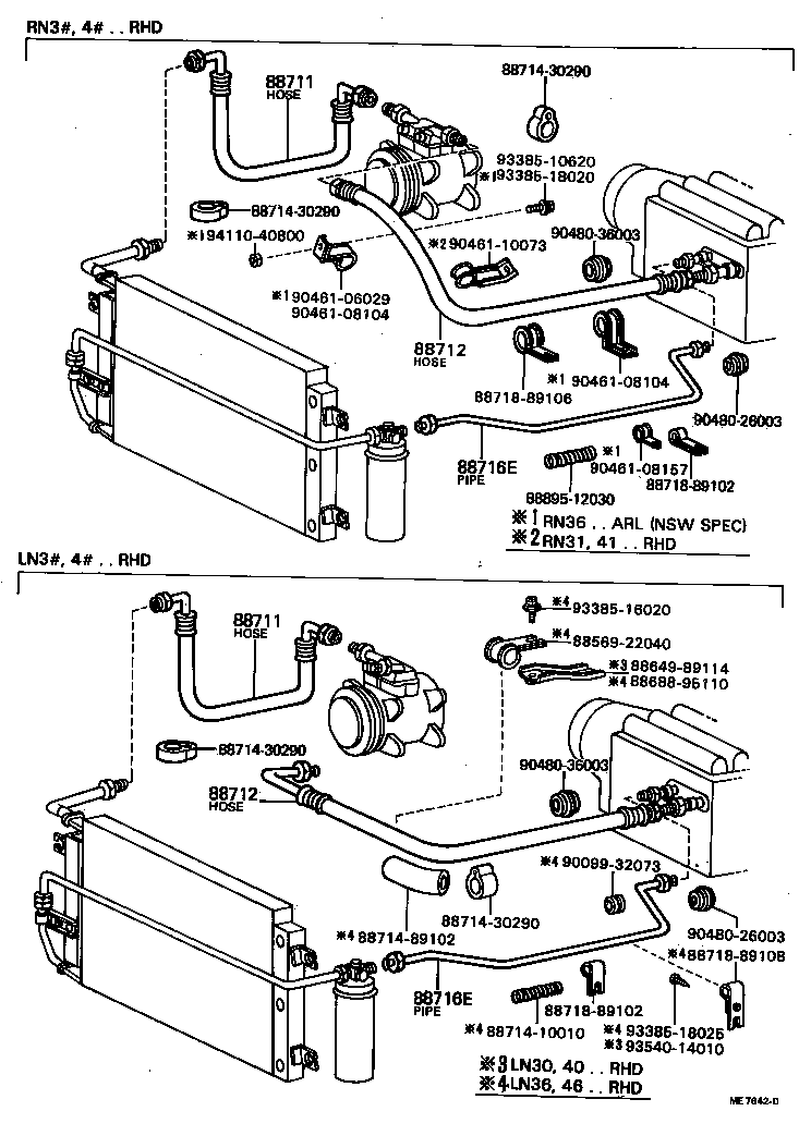  HILUX |  HEATING AIR CONDITIONING COOLER PIPING