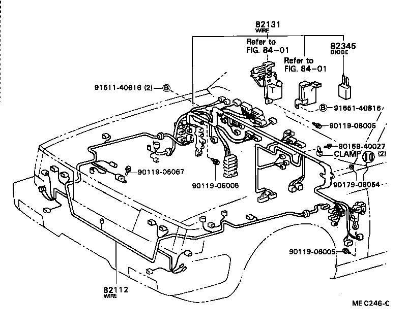  CAMRY VISTA |  WIRING CLAMP