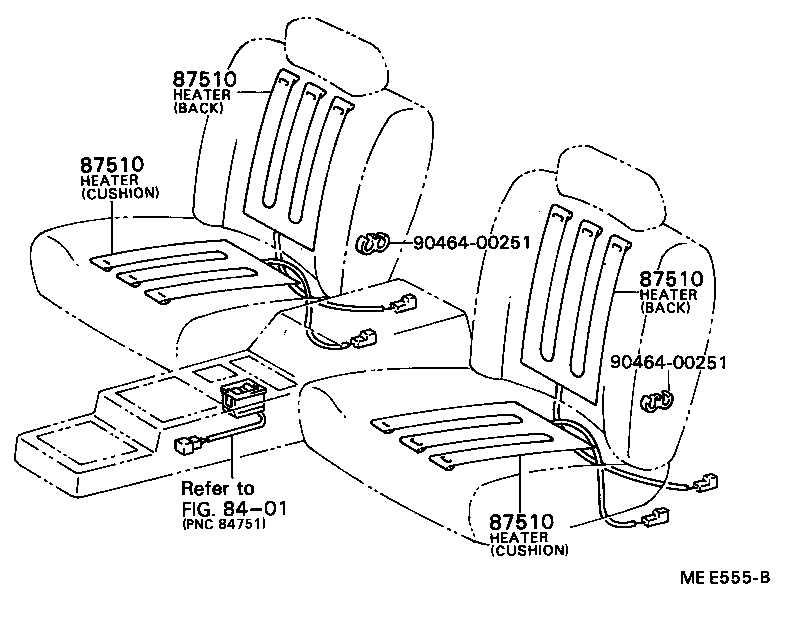  CAMRY VISTA |  SEAT MOTOR SEAT HEATER