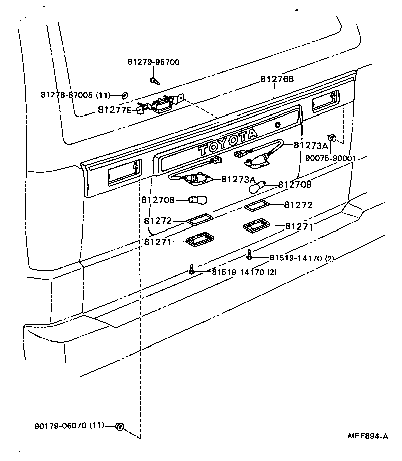  MODEL F |  REAR LICENSE PLATE LAMP