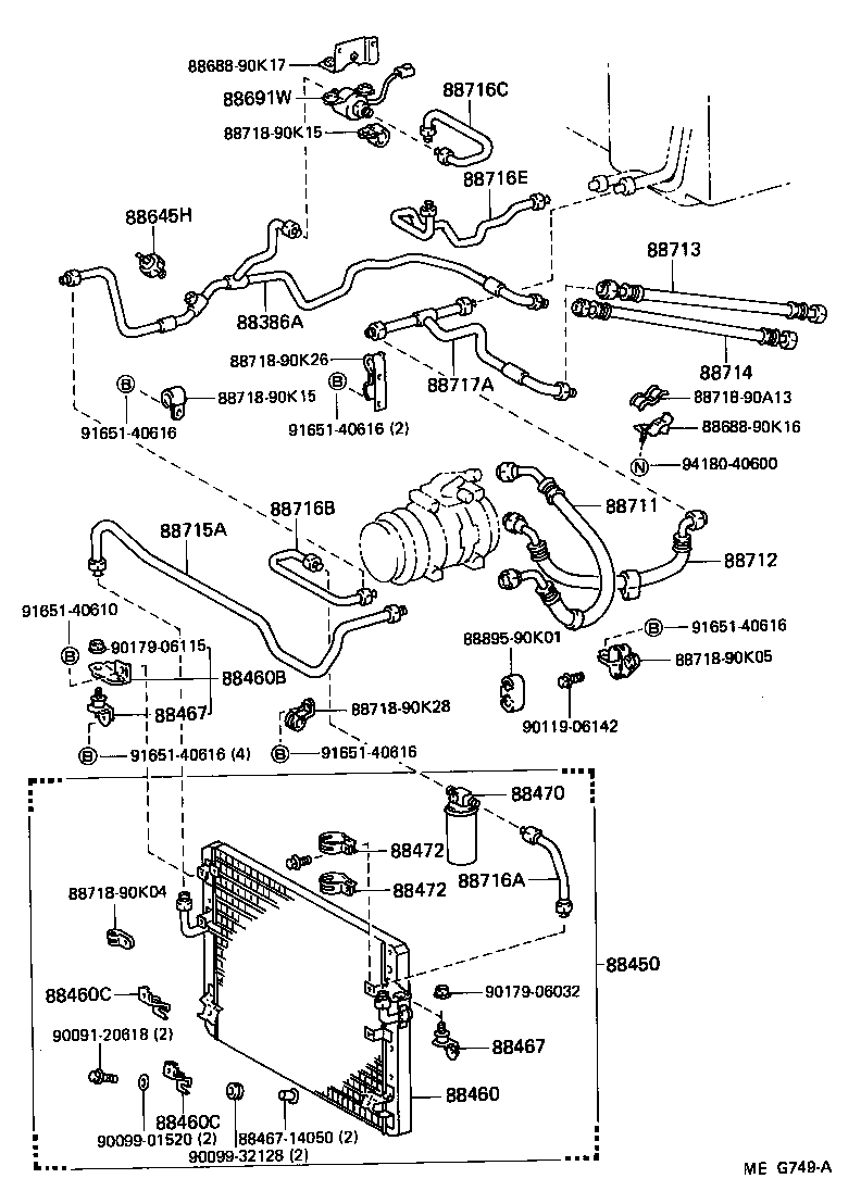  LAND CRUISER 70 |  HEATING AIR CONDITIONING COOLER PIPING