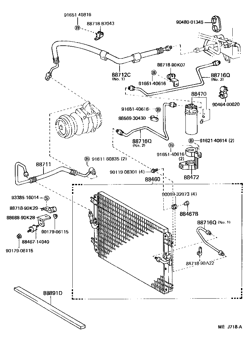  LAND CRUISER 60 |  HEATING AIR CONDITIONING COOLER PIPING