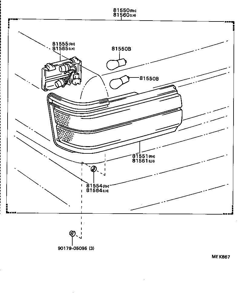  CAMRY |  REAR COMBINATION LAMP