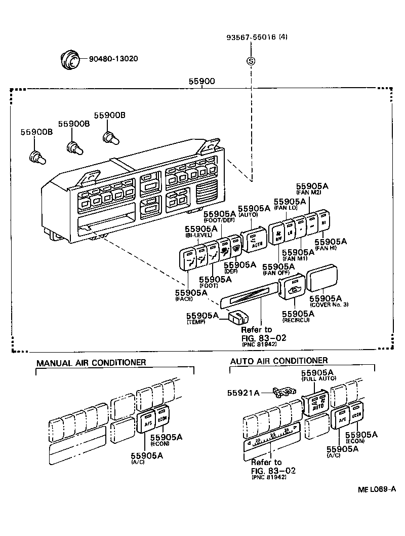  CAMRY |  HEATING AIR CONDITIONING CONTROL AIR DUCT