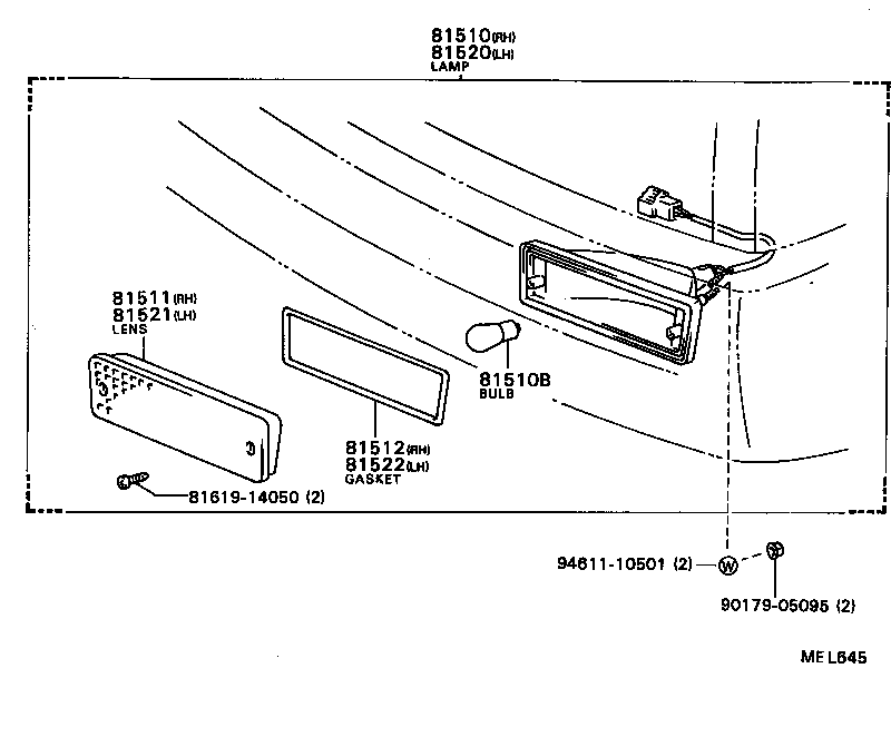  MODEL F |  FRONT TURN SIGNAL LAMP