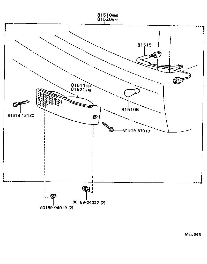  MODEL F |  FRONT TURN SIGNAL LAMP