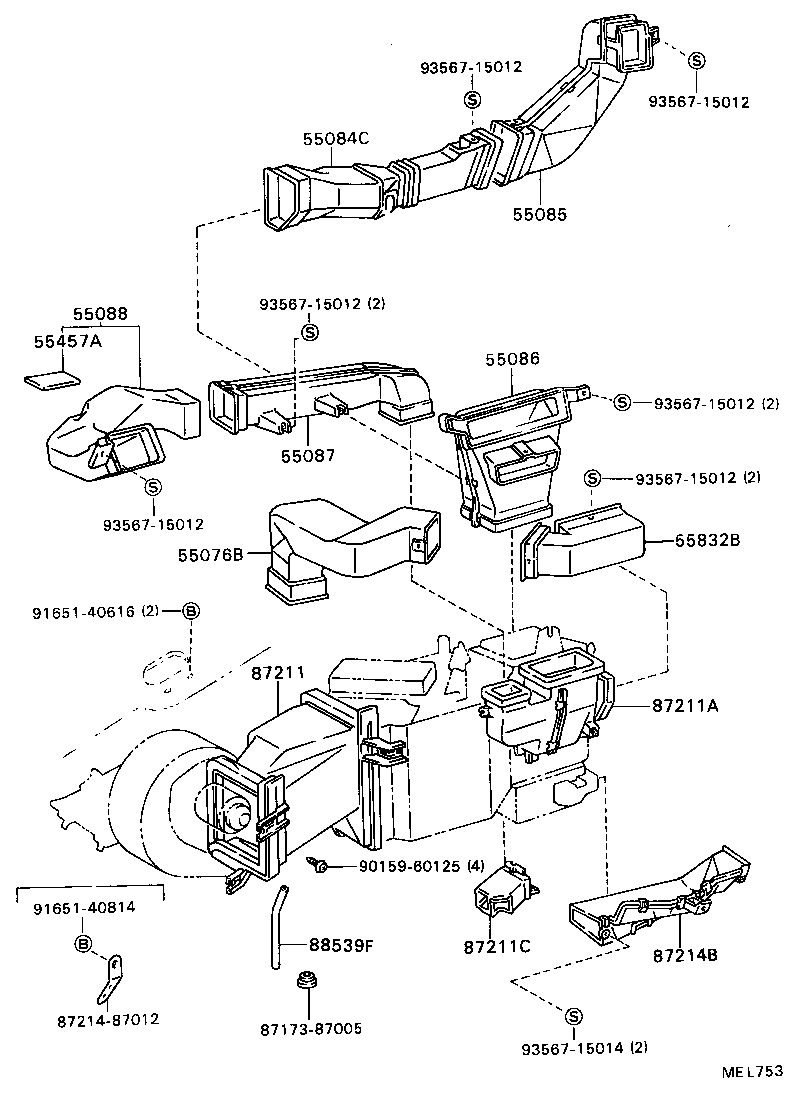  MODEL F |  HEATING AIR CONDITIONING CONTROL AIR DUCT