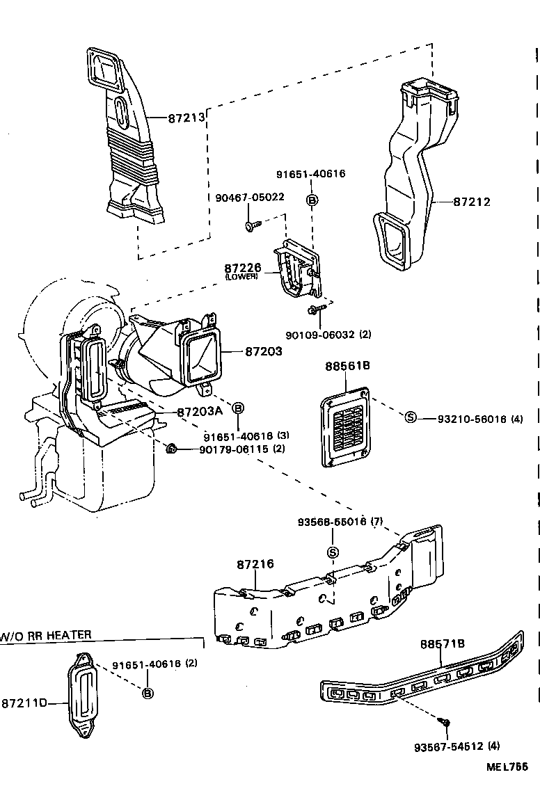  MODEL F |  HEATING AIR CONDITIONING CONTROL AIR DUCT