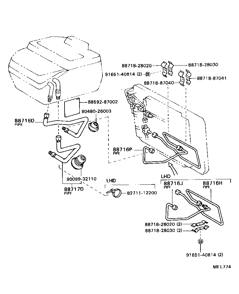  MODEL F |  HEATING AIR CONDITIONING COOLER PIPING