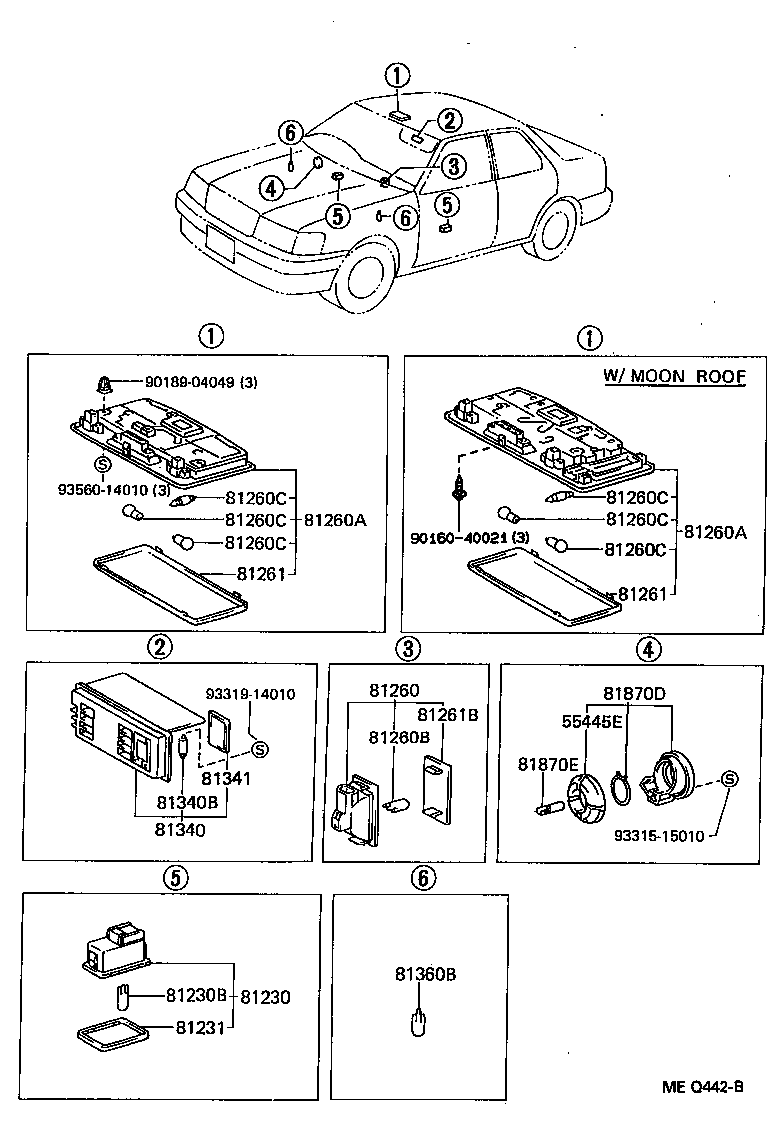  LS400 |  INTERIOR LAMP