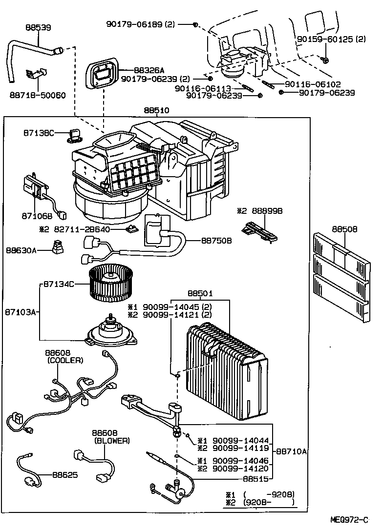  LS400 |  HEATING AIR CONDITIONING COOLER UNIT