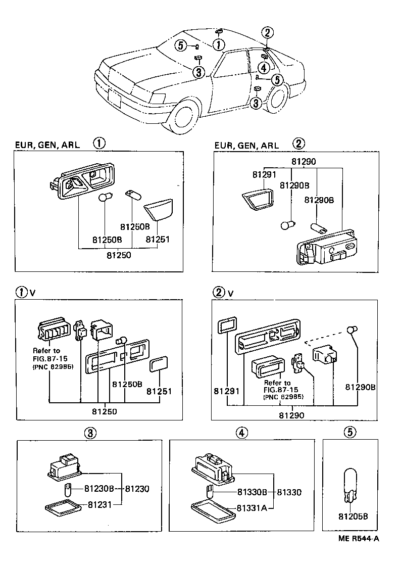  LS400 |  INTERIOR LAMP