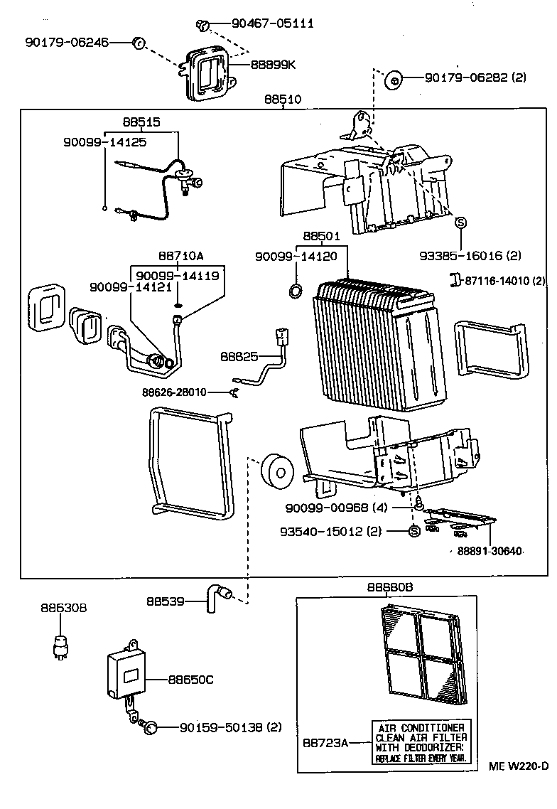  GS300 |  HEATING AIR CONDITIONING COOLER UNIT