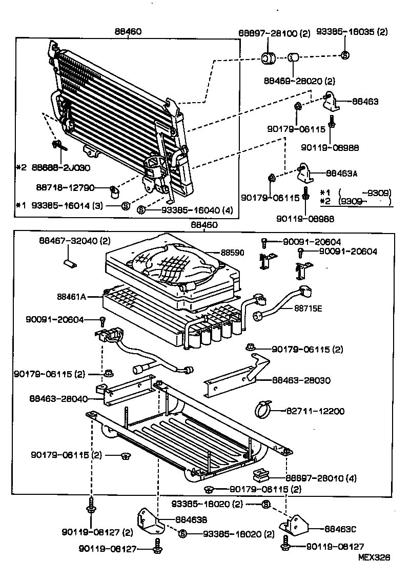  LITEACE VAN WAGON |  HEATING AIR CONDITIONING COOLER PIPING