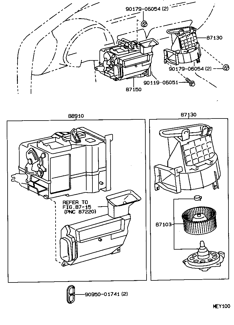  TERCEL |  HEATING AIR CONDITIONING HEATER UNIT BLOWER