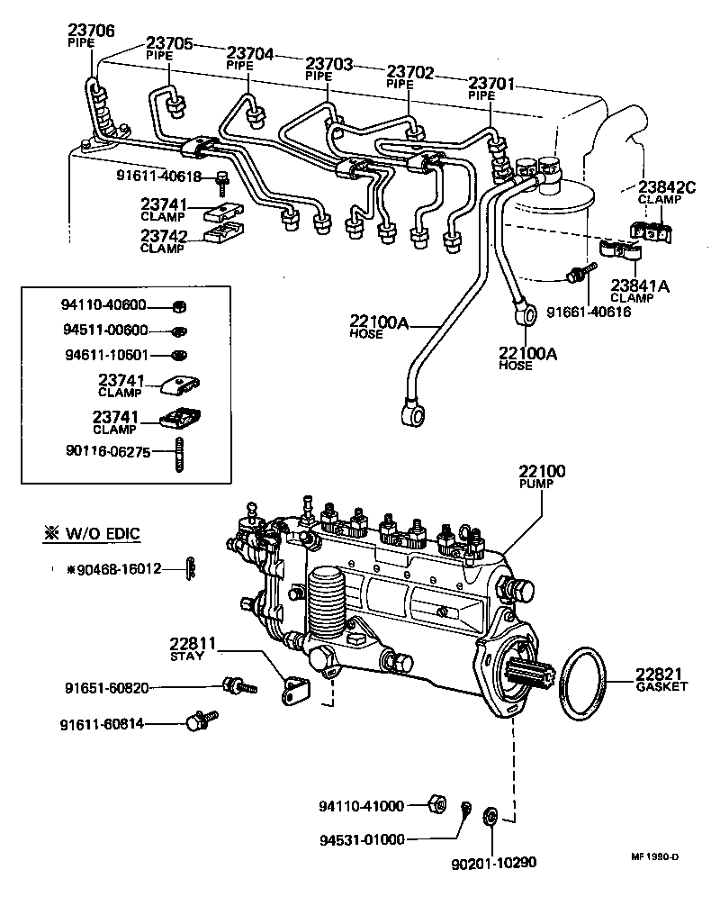 TOYOTA DYNAHU30LQRDT3 TOOLENGINEFUEL INJECTION PUMP ASSEMBLY
