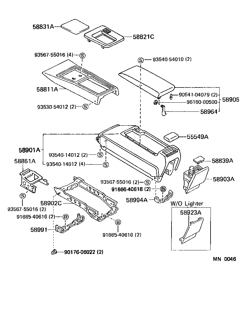  CROWN |  CONSOLE BOX BRACKET