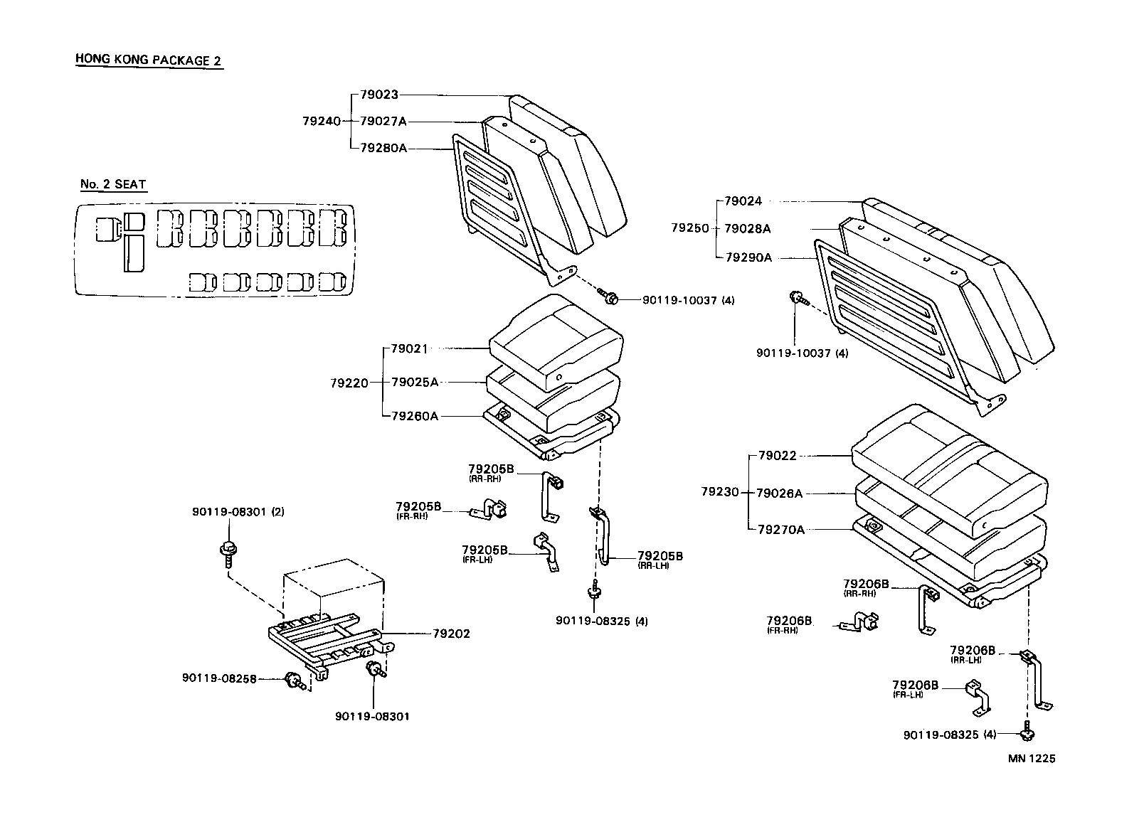  COASTER |  SEAT SEAT TRACK