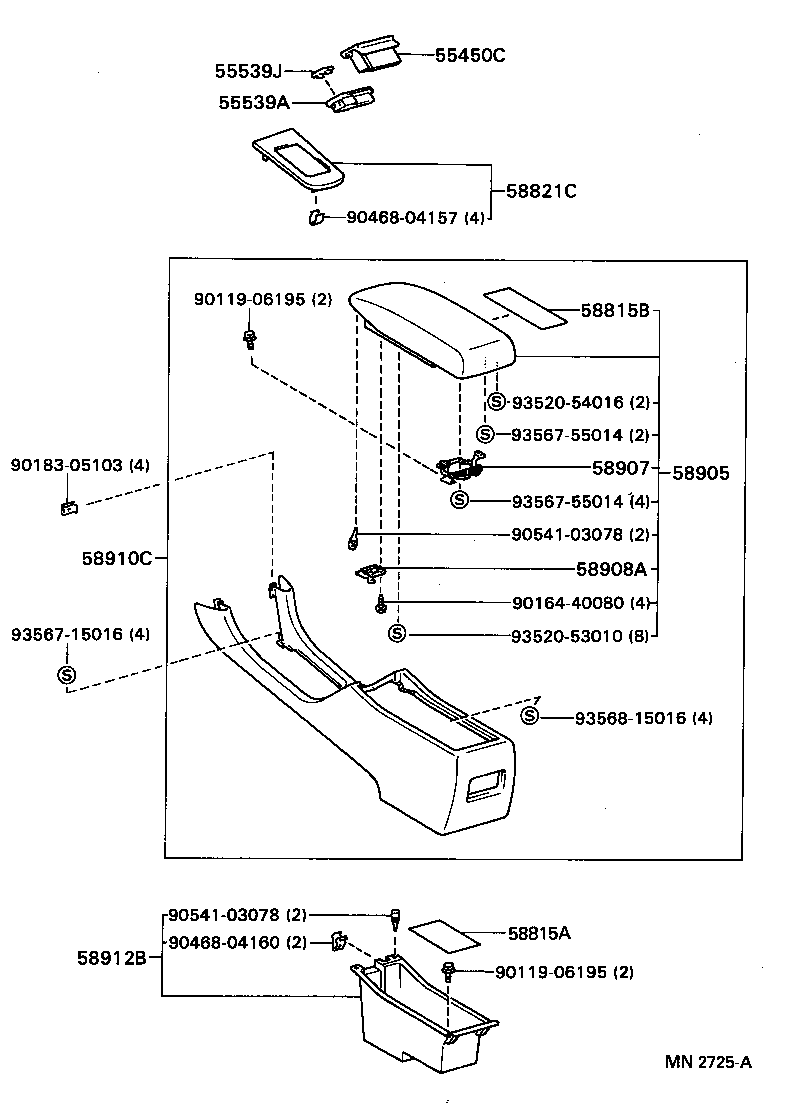  ES300 |  CONSOLE BOX BRACKET