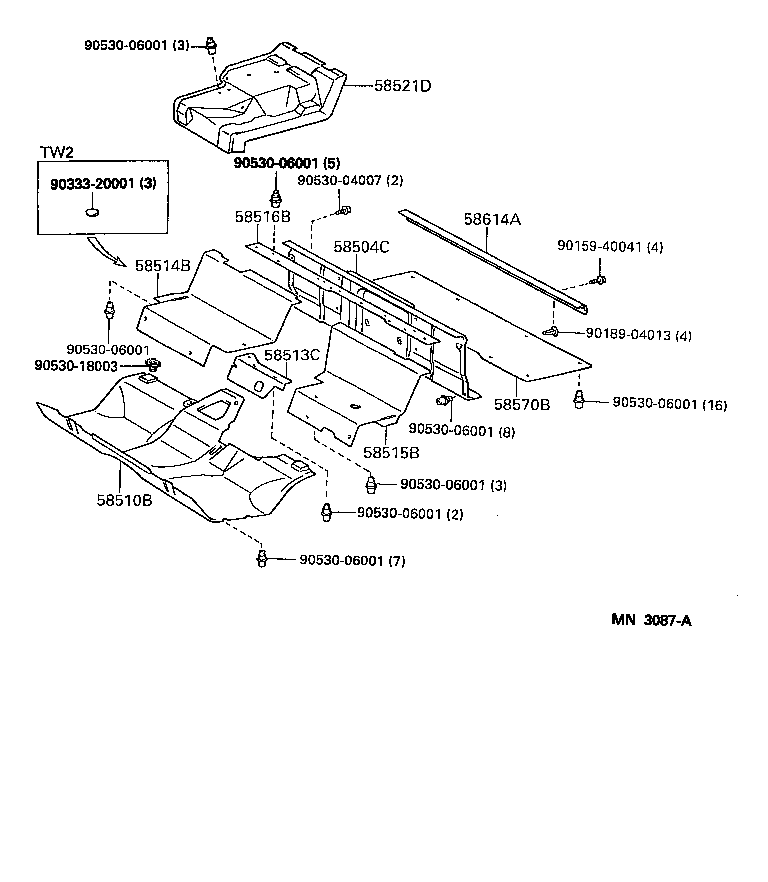  DYNA 150 |  FLOOR MAT SILENCER PAD