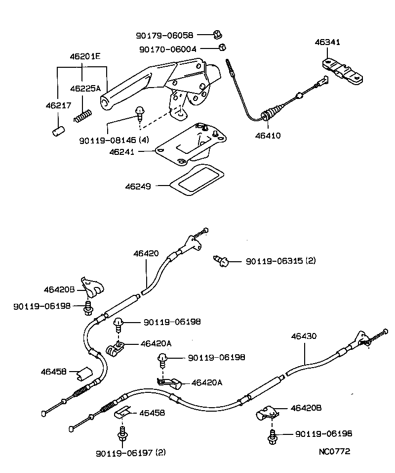  CELICA |  PARKING BRAKE CABLE