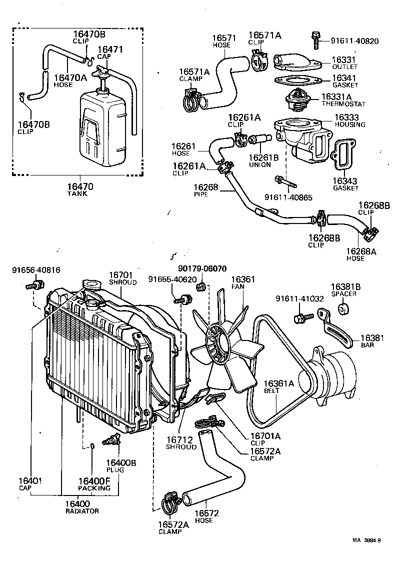  CELICA |  RADIATOR WATER OUTLET