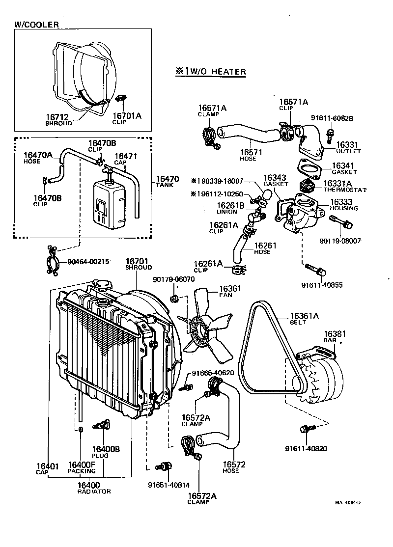  CELICA |  RADIATOR WATER OUTLET