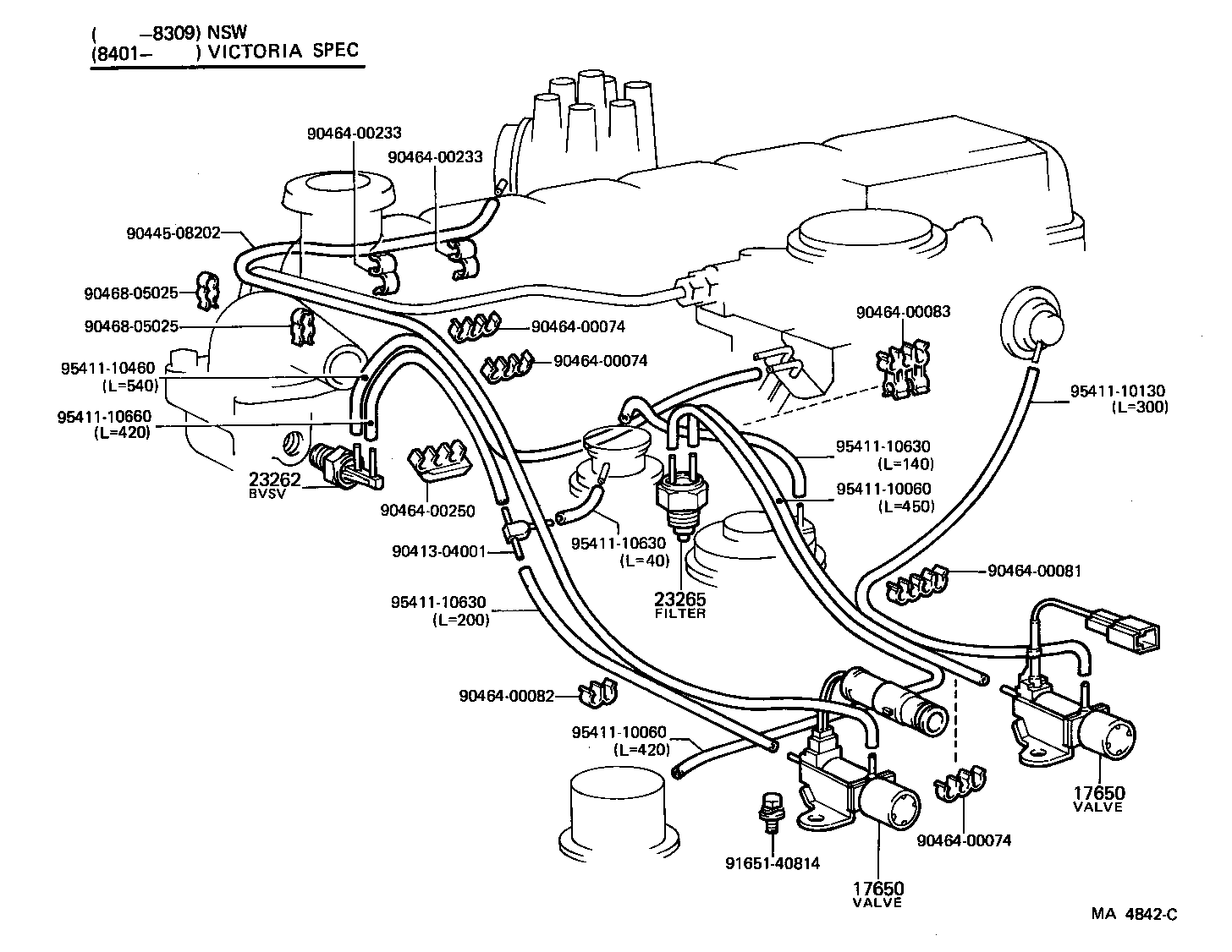  LAND CRUISER 40 |  VACUUM PIPING