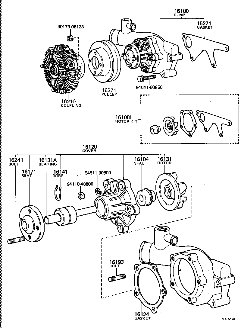  LAND CRUISER 40 45 55 |  WATER PUMP