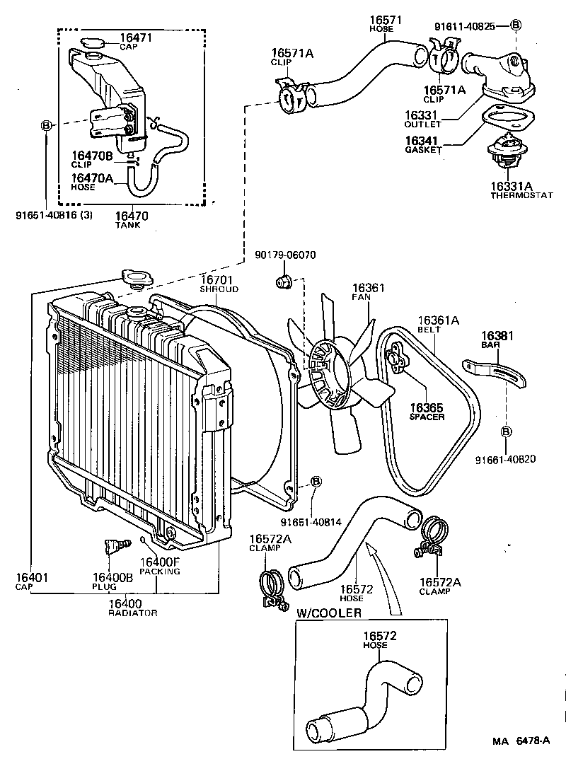  HIACE |  RADIATOR WATER OUTLET