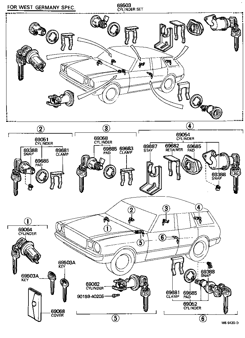  CRESSIDA |  LOCK CYLINDER SET