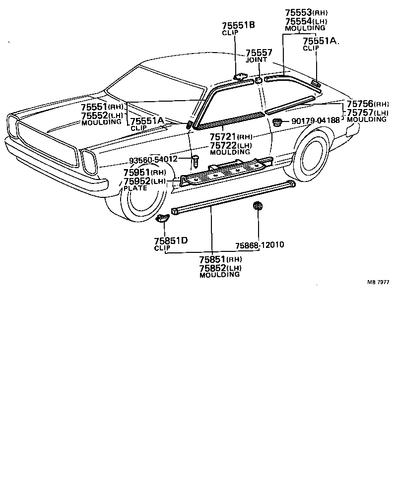  COROLLA TRUENO |  SIDE MOULDING